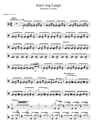 Score for Drums
