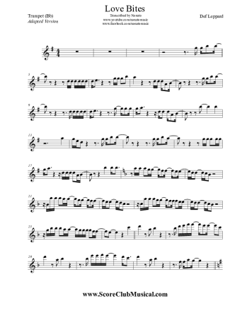 Def Leppard  score for Trumpet