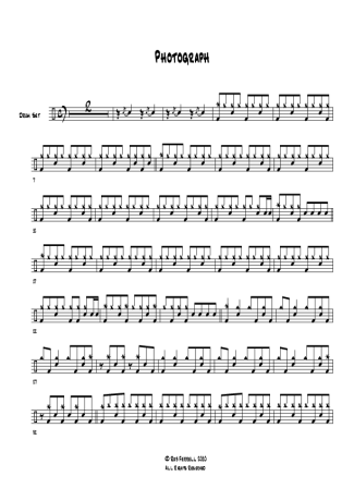 Def Leppard  score for Drums