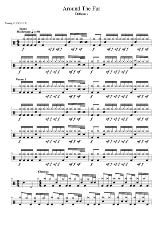 Score for Drums