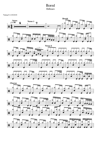 Score for Drums