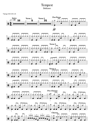 Deftones  score for Drums