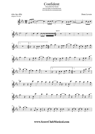 Demi Lovato  score for Alto Saxophone