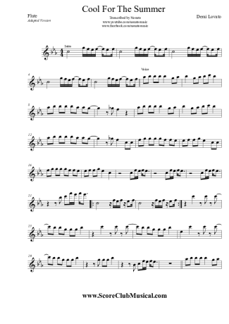 Demi Lovato Cool For The Summer score for Flute