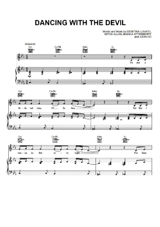 Demi Lovato  score for Piano