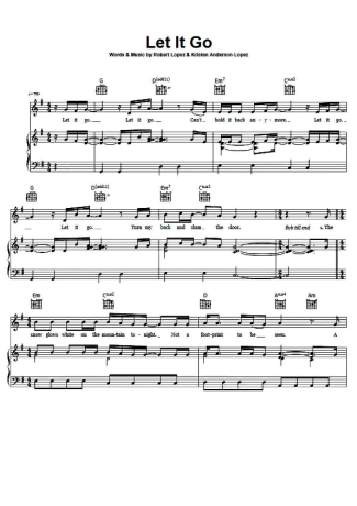 Demi Lovato Let It Go score for Piano