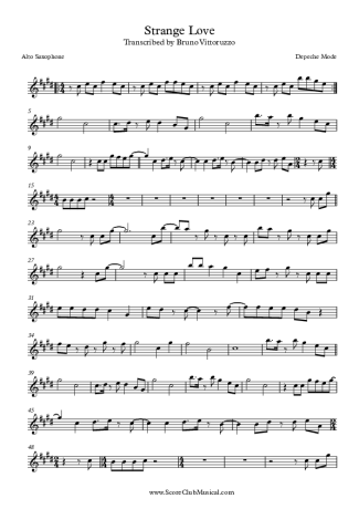 Depeche Mode  score for Alto Saxophone