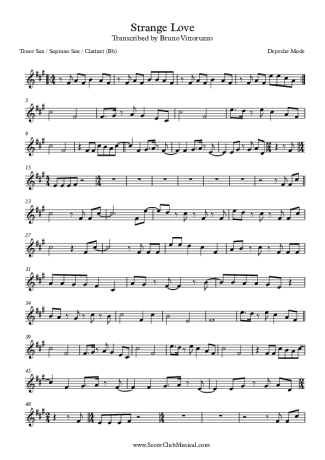 Depeche Mode  score for Clarinet (Bb)