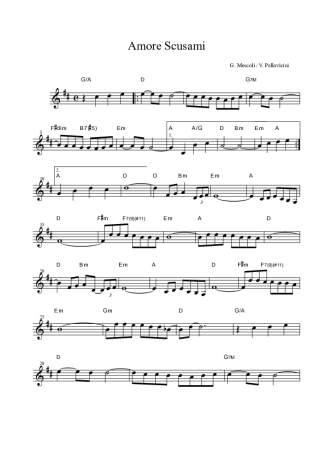 Desconhecido Amore Scusami score for Clarinet (Bb)