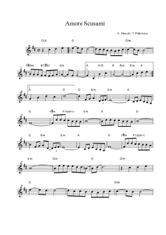 Desconhecido Amore Scusami score for Tenor Saxophone Soprano (Bb)