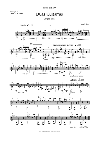 Desconhecido  score for Acoustic Guitar