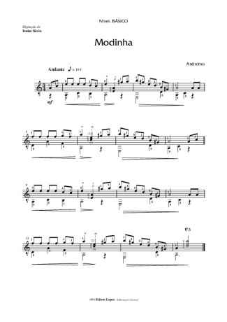 Desconhecido Modinha score for Acoustic Guitar