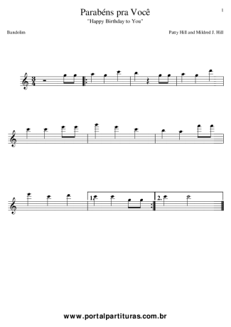 Desconhecido  score for Mandolin