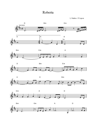 Desconhecido Roberta score for Tenor Saxophone Soprano Clarinet (Bb)