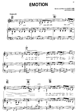 Destinys Child Emotion score for Piano