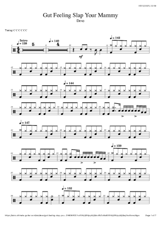 Score for Drums
