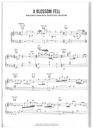 Diana Krall A Blossom Fell score for Piano