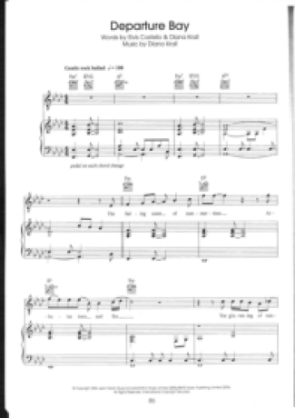 Diana Krall Departure Bay score for Piano