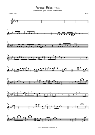 Score for Clarinet (Bb)