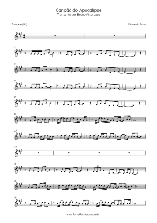 Diante do Trono Canção Do Apocalipse score for Trumpet
