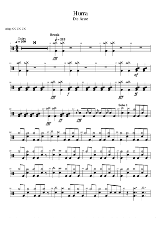 Score for Drums