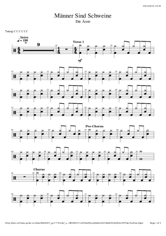 Score for Drums