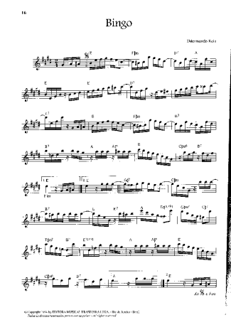Dilermando Reis Bingo score for Violin
