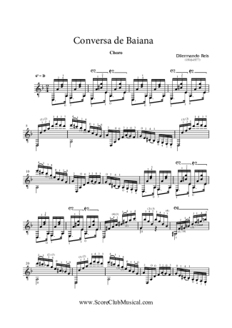 Dilermando Reis  score for Acoustic Guitar