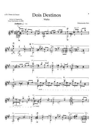 Dilermando Reis  score for Acoustic Guitar