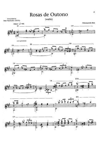 Dilermando Reis  score for Acoustic Guitar