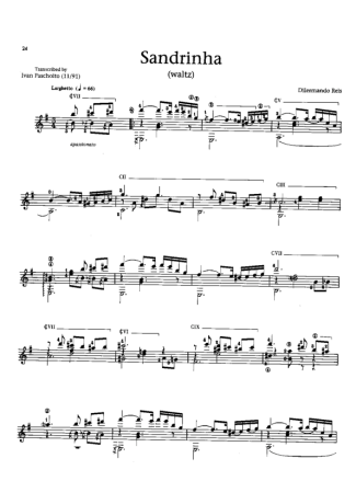 Dilermando Reis Sandrinha score for Acoustic Guitar
