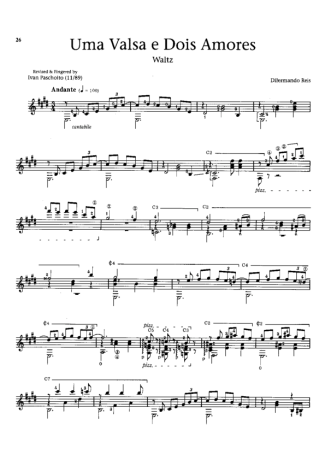 Dilermando Reis  score for Acoustic Guitar