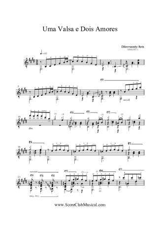 Dilermando Reis  score for Acoustic Guitar