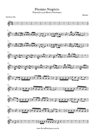 Dilsinho  score for Alto Saxophone