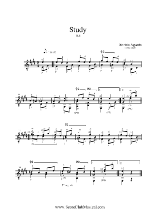 Dionisio Aguado  score for Acoustic Guitar