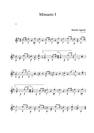 Dionisio Aguado  score for Acoustic Guitar