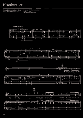 Dionne Warwick Heartbreaker score for Piano