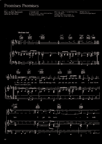 Dionne Warwick  score for Piano