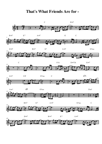 Dionne Warwick That´s What Friends Are For score for Alto Saxophone