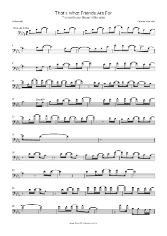 Dionne Warwick  score for Cello