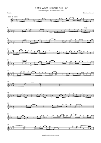 Dionne Warwick  score for Flute