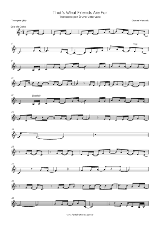 Dionne Warwick  score for Trumpet