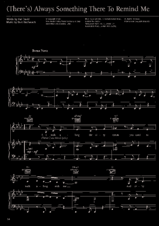 Dionne Warwick  score for Piano