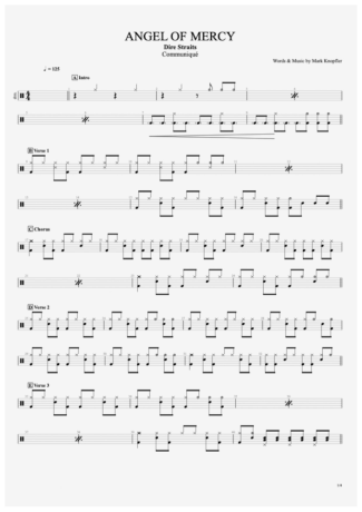 Dire Straits  score for Drums