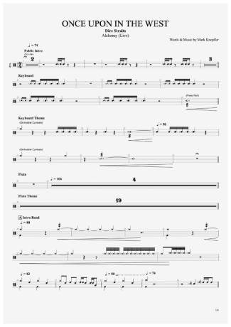 Dire Straits  score for Drums