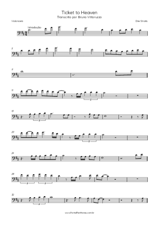 Dire Straits  score for Cello
