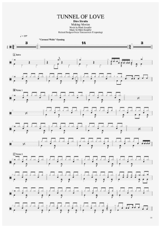 Dire Straits  score for Drums