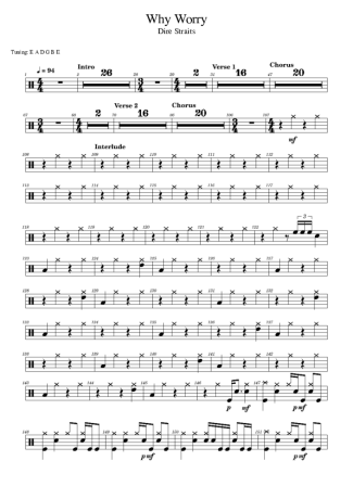 Score for Drums