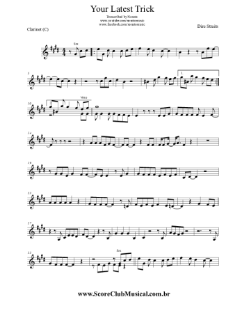 Dire Straits  score for Clarinet (C)