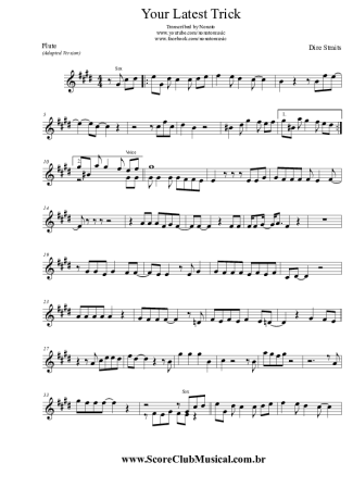 Dire Straits Your Latest Trick score for Flute